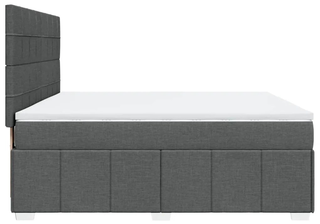 ΚΡΕΒΑΤΙ BOXSPRING ΜΕ ΣΤΡΩΜΑ ΣΚΟΥΡΟ ΓΚΡΙ 180X200 ΕΚ ΥΦΑΣΜΑΤΙΝ 3291748