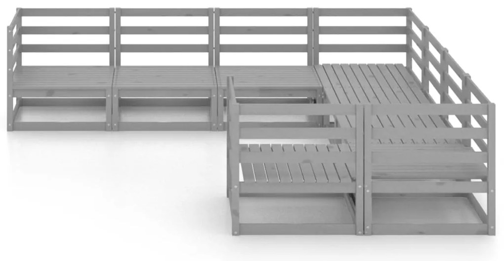 vidaXL Σαλόνι Κήπου 8 Τεμαχίων από Μασίφ Ξύλο Πεύκου