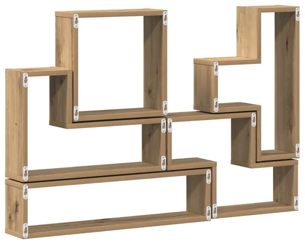 vidaXL Κύβος Τοίχου artisan δρυς 96 x 12 x 64 εκ. Επεξεργασμένο ξύλο