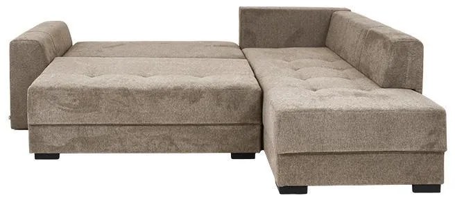 Γωνιακός Καναπές New Mona Fylliana Μπέζ - Καφέ 250x190x88 εκ. 250x190x88 εκ.