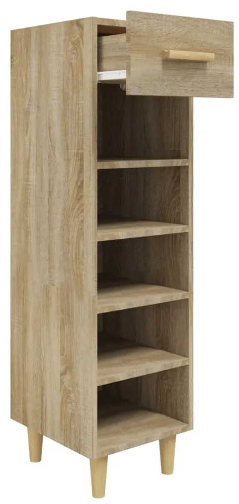 vidaXL Παπουτσοθήκη Sonoma Δρυς 30x35x105 εκ. από Επεξεργασμένο Ξύλο