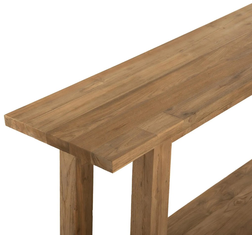Κονσόλα C9554 με Ράφι απο Ανακυκλωμένο Ξύλο TEAK 240x45x91Υεκ. 240x45x91 εκ.
