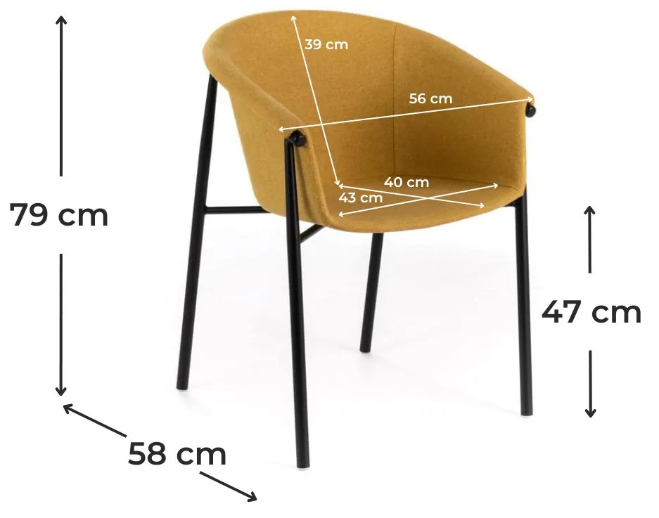 NARI ΚΑΡΕΚΛΑ ΜΠΡΑΤΣΑ ΥΦΑΣΜΑ / ΜΕΤΑΛΛΟ ΑΝΘΡΑΚΙ 56x58x79cm