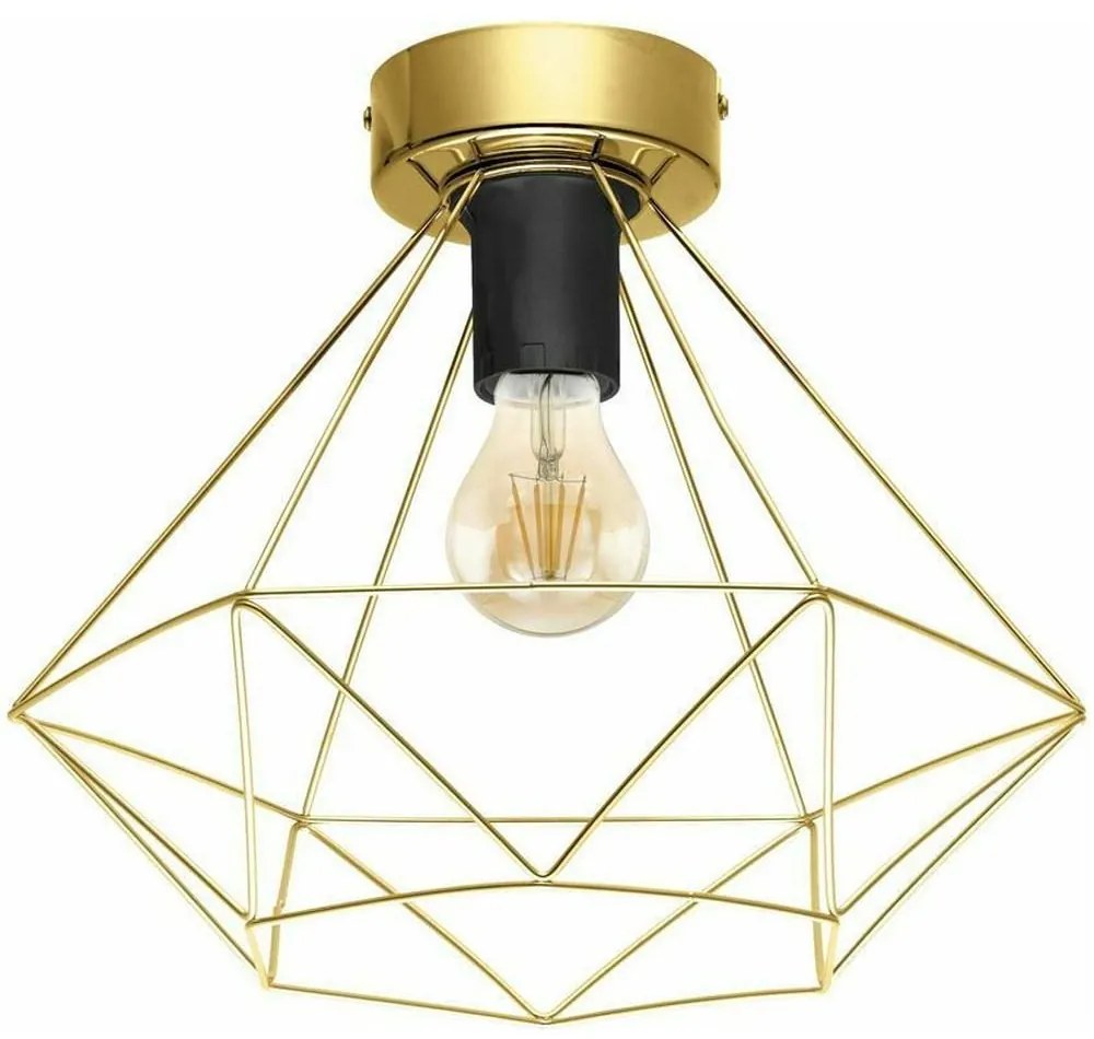 Φωτιστικό Οροφής - Πλαφονιέρα 43678 Tarbes 1/E27 Black-Brass Eglo Metal