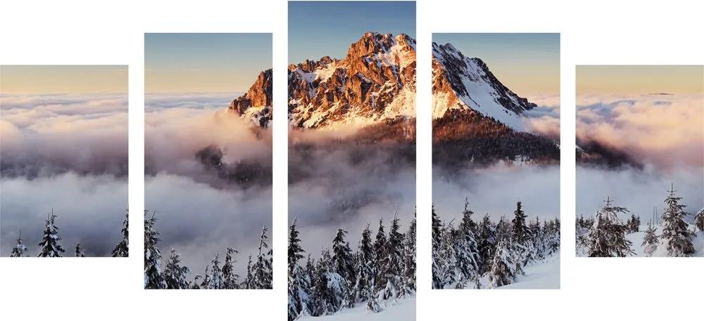Εικόνα 5 μερών Rozsutec με πάπλωμα χιονιού - 100x50