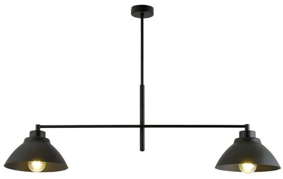 Φωτιστικό Οροφής 2xE27 Ατσάλι MAVERICK Made in Poland Emibig-1211/2-Μαύρο 1211/2