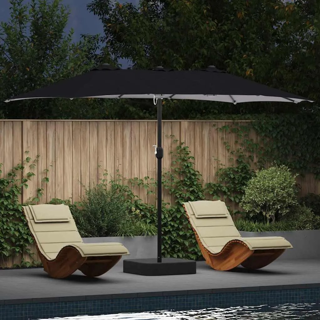 vidaXL Ομπρέλα Κήπου Ανθρακί 385 x 209 x 244 εκατοστά ύφασμα