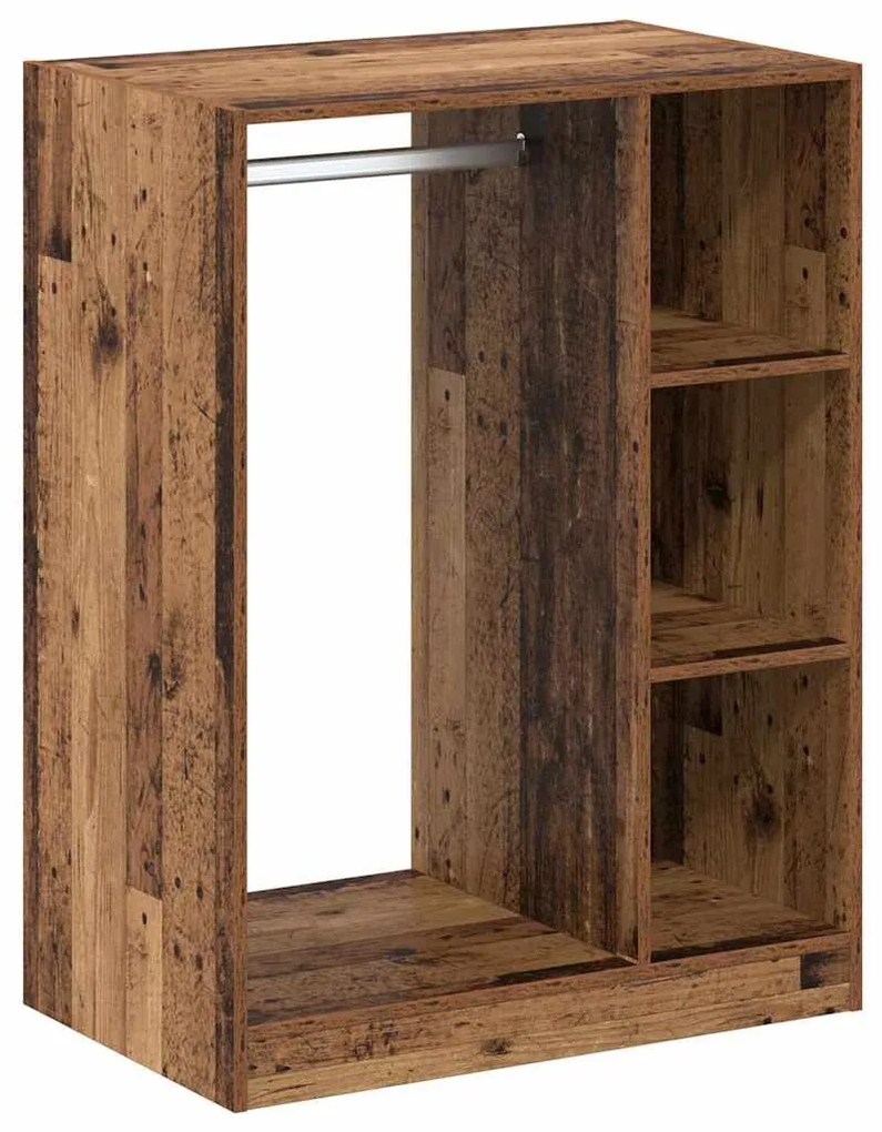 vidaXL Ντουλάπι με ράφι με αποθήκευση Παλιό ξύλο 77 x 48 x 102 cm