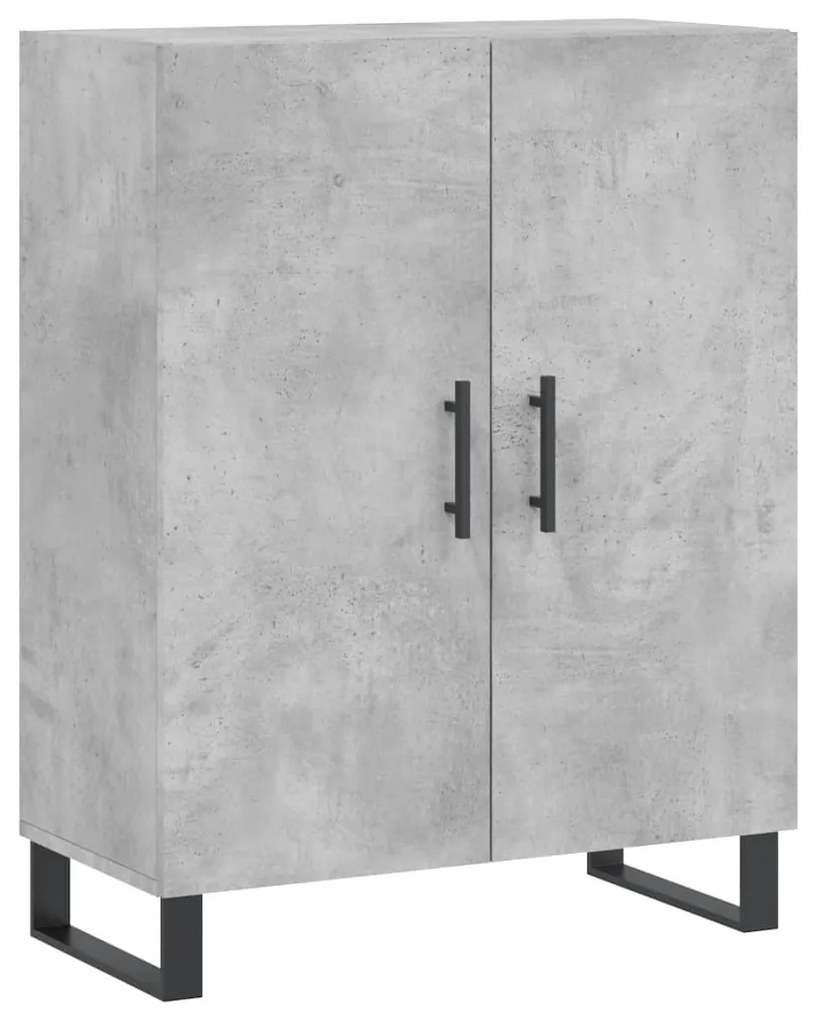 vidaXL Ντουλάπι Γκρι Σκυροδέματος 69,5x34x180 εκ. Επεξεργασμένο Ξύλο