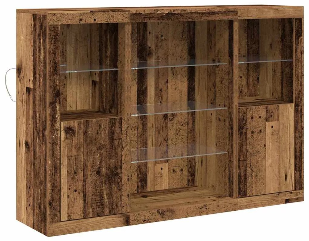 vidaXL Πλαϊνό γραφείο Παλαιό ξύλο 142.5 x 37 x 100 εκ.