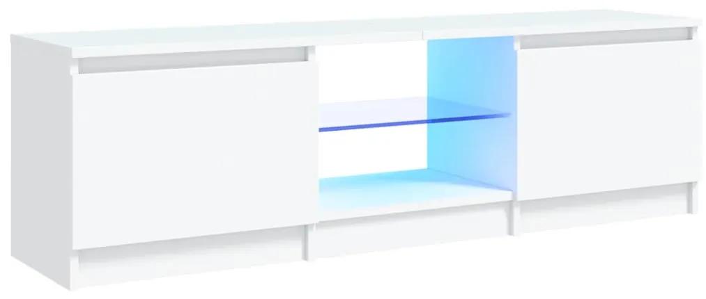 vidaXL Έπιπλο Τηλεόρασης με LED Λευκό 120 x 30 x 35,5 εκ.