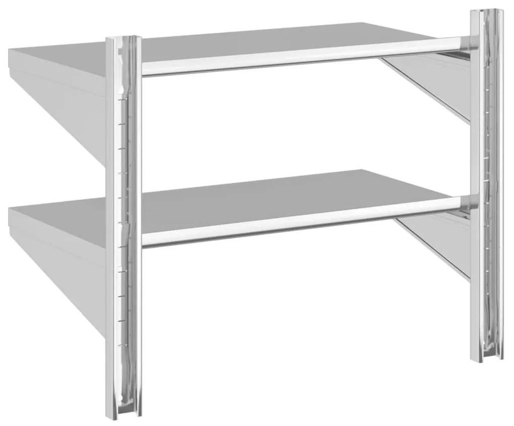 ΡΑΦΙ ΤΟΙΧΟΥ 2 ΕΠΙΠ. ΑΣΗΜΙ 75X40X60 ΕΚ. ΑΝΟΞΕΙΔΩΤΟ ΑΤΣΑΛΙ 30312