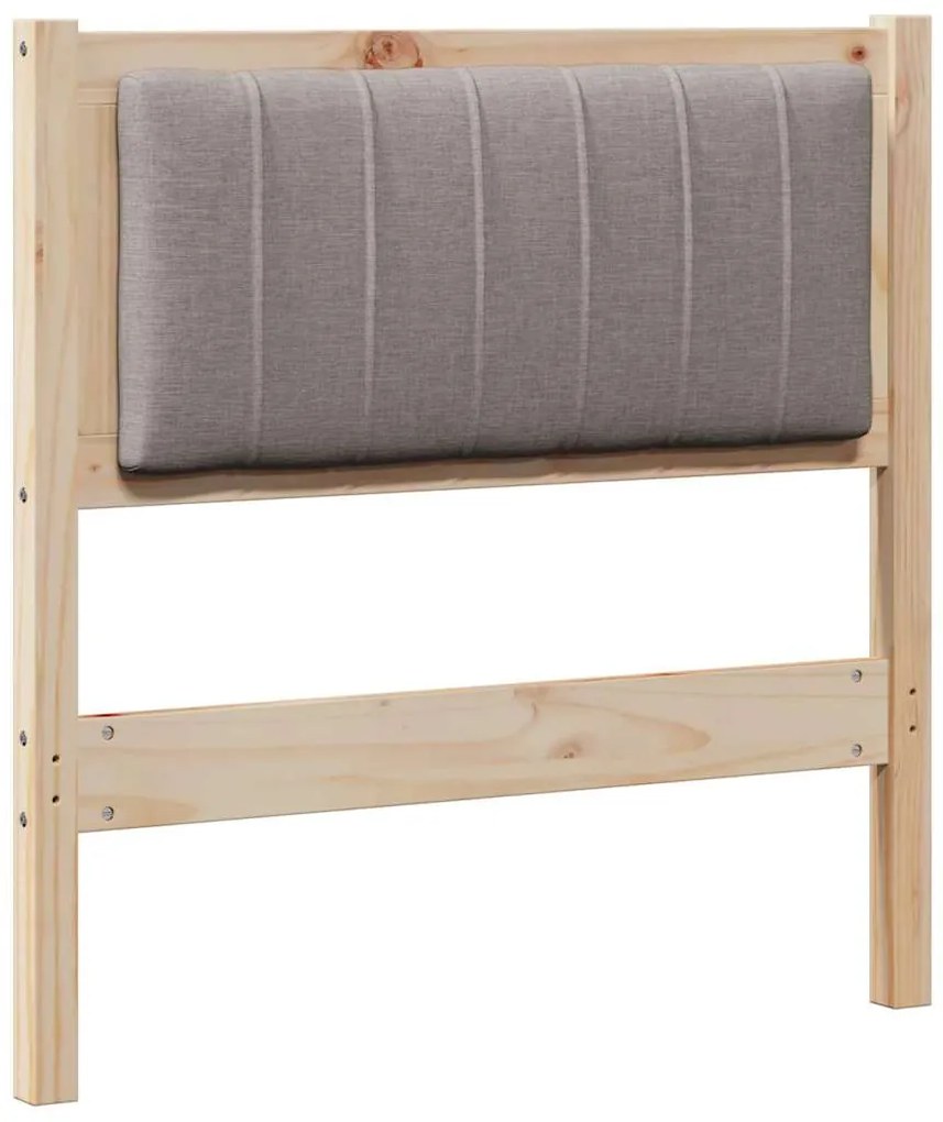 vidaXL Ταπετσαρισμένο κεφαλάρι Καφέ 75 cm Στερεά ξυλεία πεύκου