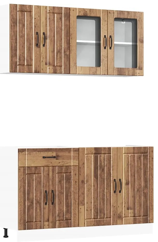 vidaXL Σετ Ντουλάπια Κουζίνας 4 Τεμαχίων Kalmar Επεξεργασμένο Ξύλο