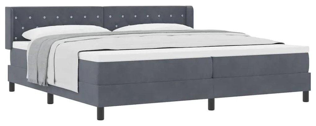 vidaXL Κρεβάτι με Ελατήρια και Στρώμα Μαύρο 100x200 εκ. Βελούδο