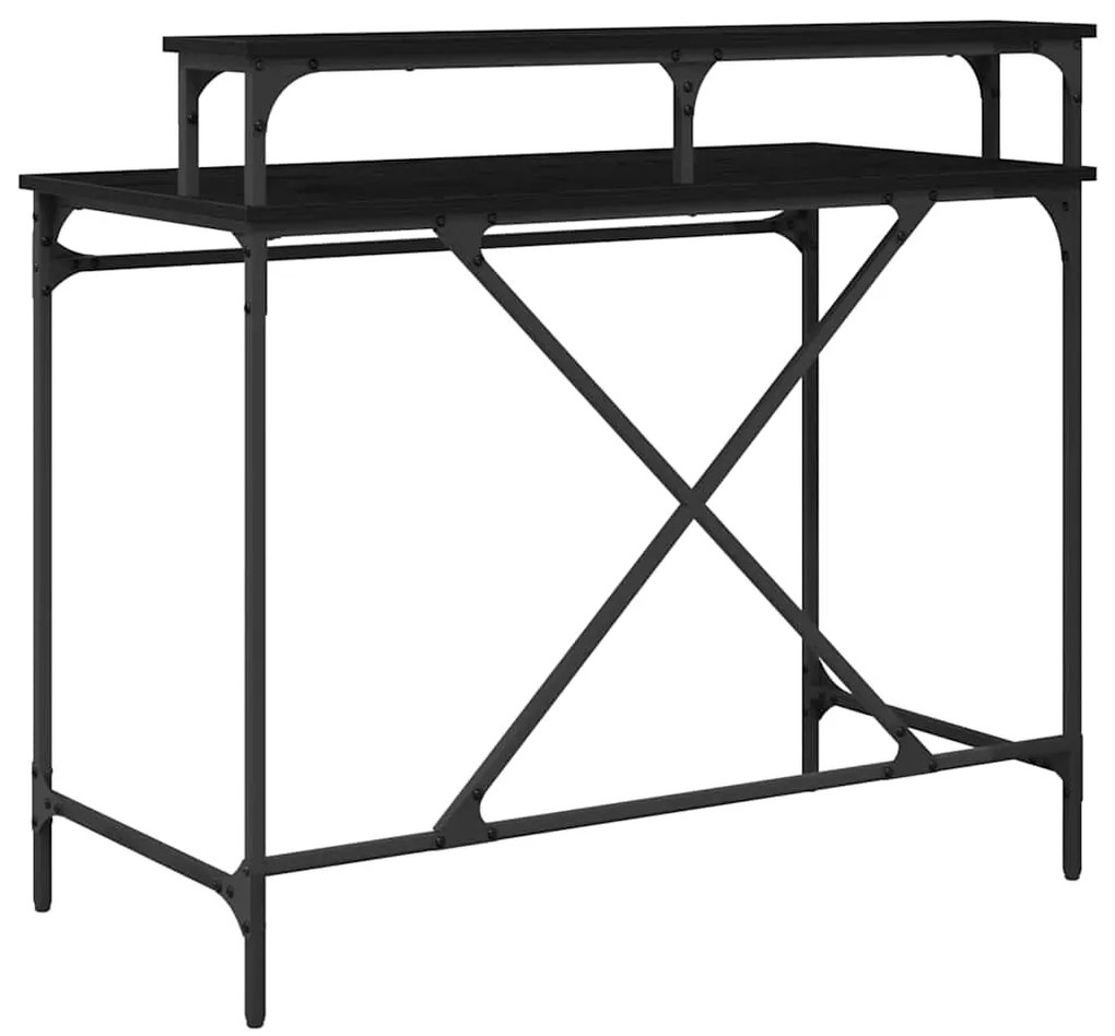 vidaXL Γραφείο Μαύρη Οξυά 100 x 50 x 90 cm Επεξεργασμένο ξύλο