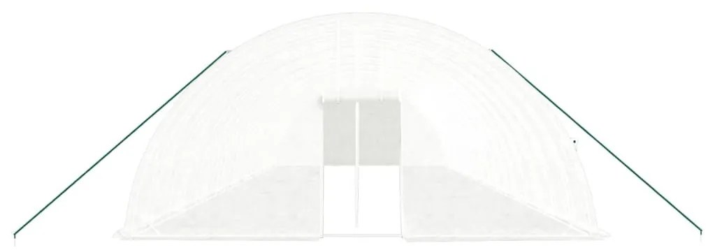 Θερμοκήπιο με Ατσάλινο Πλαίσιο Λευκό 108 μ² 18 x 6 x 2,85 μ. - Λευκό