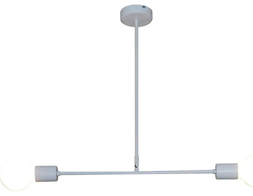Φωτιστικό Οροφής - Ράγα Δίφωτη Led HL-3525-2 77-3807 Rodney White  Homelighting Metal