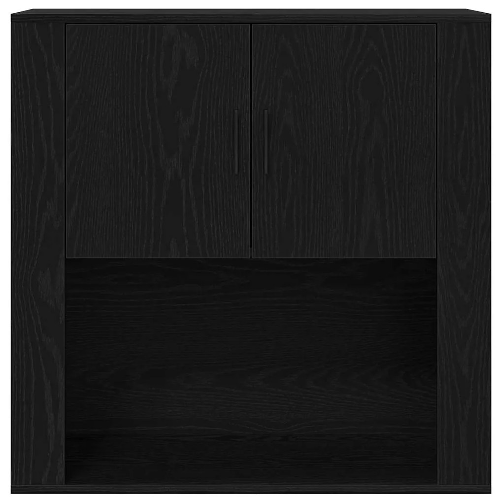 vidaXL Ντουλάπα Τοίχου Μαύρη δρυς 80 x 33 x 80 εκ. Επεξεργασμένο ξύλο