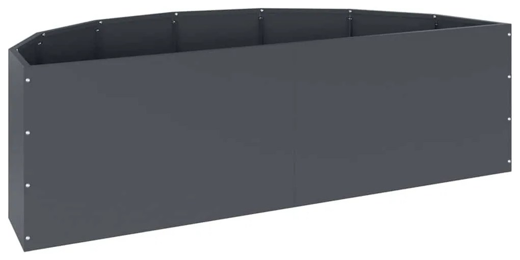 vidaXL Γλάστρα Ανθρακί 120 x 60 x 35 cm Ατσάλι