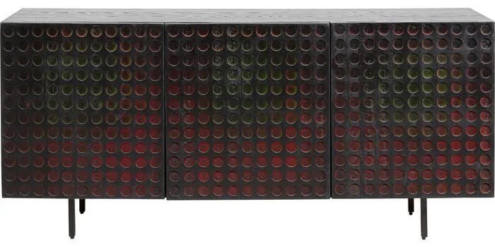 Μπουφές Click Clack Ξύλο Μαύρος 160x38x75 εκ - Μαύρο
