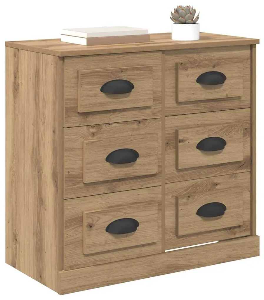 vidaXL Πλαϊνό γραφείο με συρτάρι Artisan Oak 70 x 35,5 x 67,5 εκ.