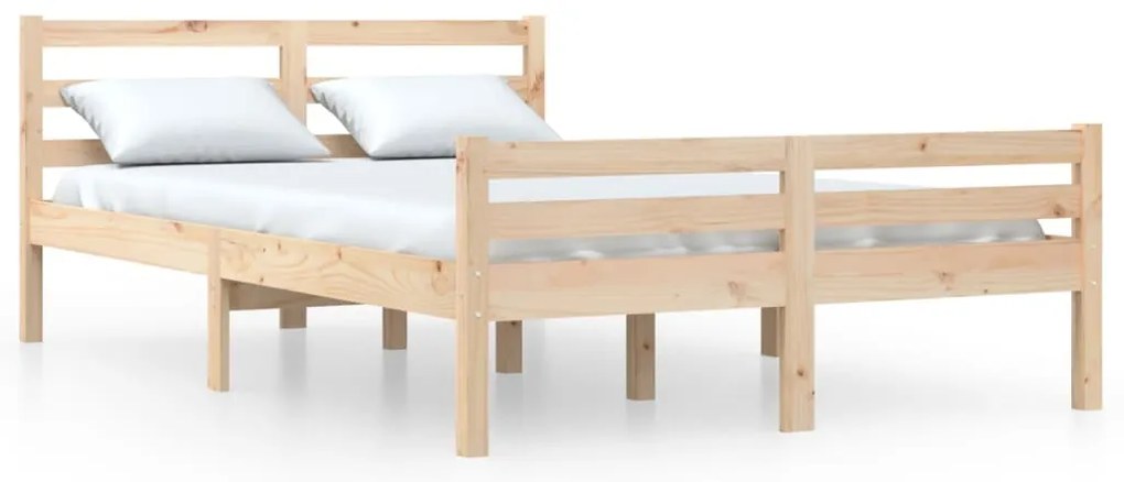 vidaXL Πλαίσιο Κρεβατιού 150 x 200 εκ. Μασίφ Ξύλο King Size
