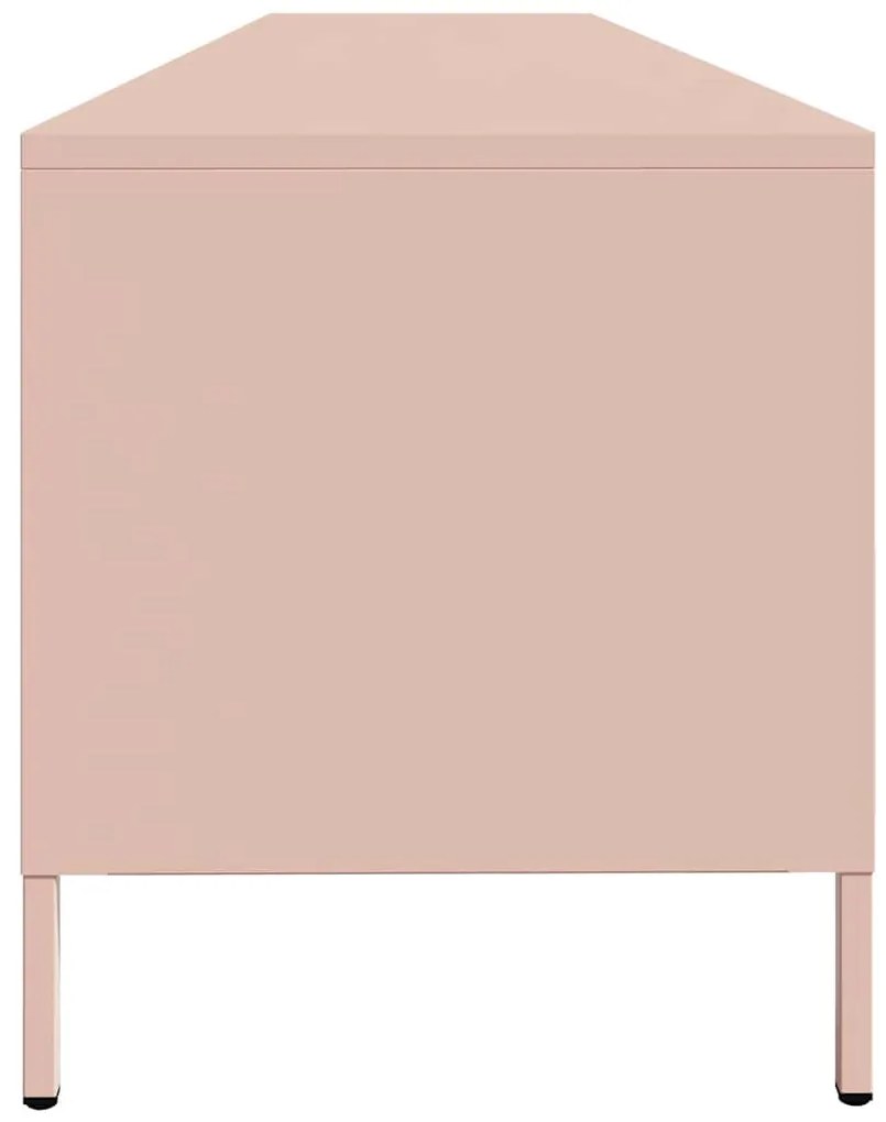 ντουλάπι τηλεόρασης vidaXL Ροζ 202x39x43,5 cm Ατσάλι ψυχρής έλασης