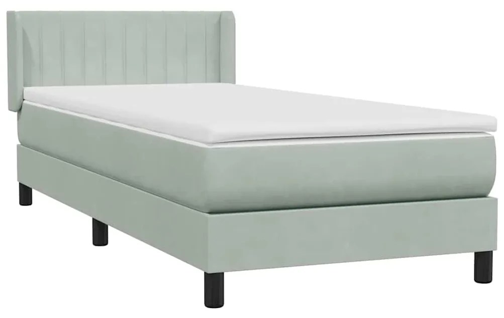 BOX SPRING ΚΡΕΒΑΤΙ ΜΕ ΣΤΡΩΜΑ ΑΝΟΙΧΤΟ ΓΚΡΙ 100X220 ΕΚ. ΒΕΛΟΥΔΙΝΟ 3318315