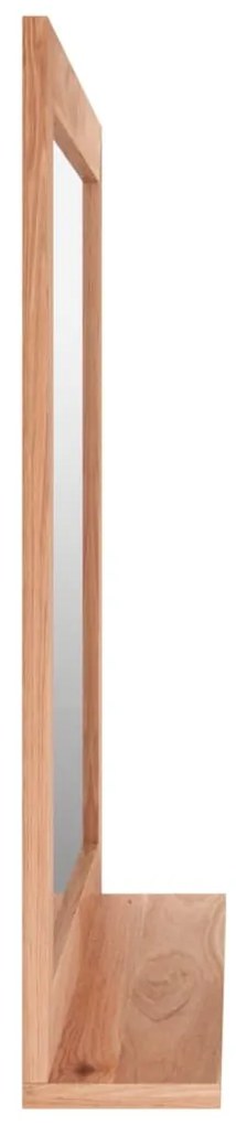 vidaXL Καθρέφτης Τοίχου 55 x 55 εκ. από Μασίφ Ξύλο Καρυδιάς