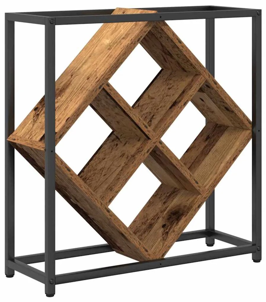 vidaXL Ράφι Κρασιού Παλαιό ξύλο 51 x 18 x 52.5 εκ. Επεξεργασμένο ξύλο