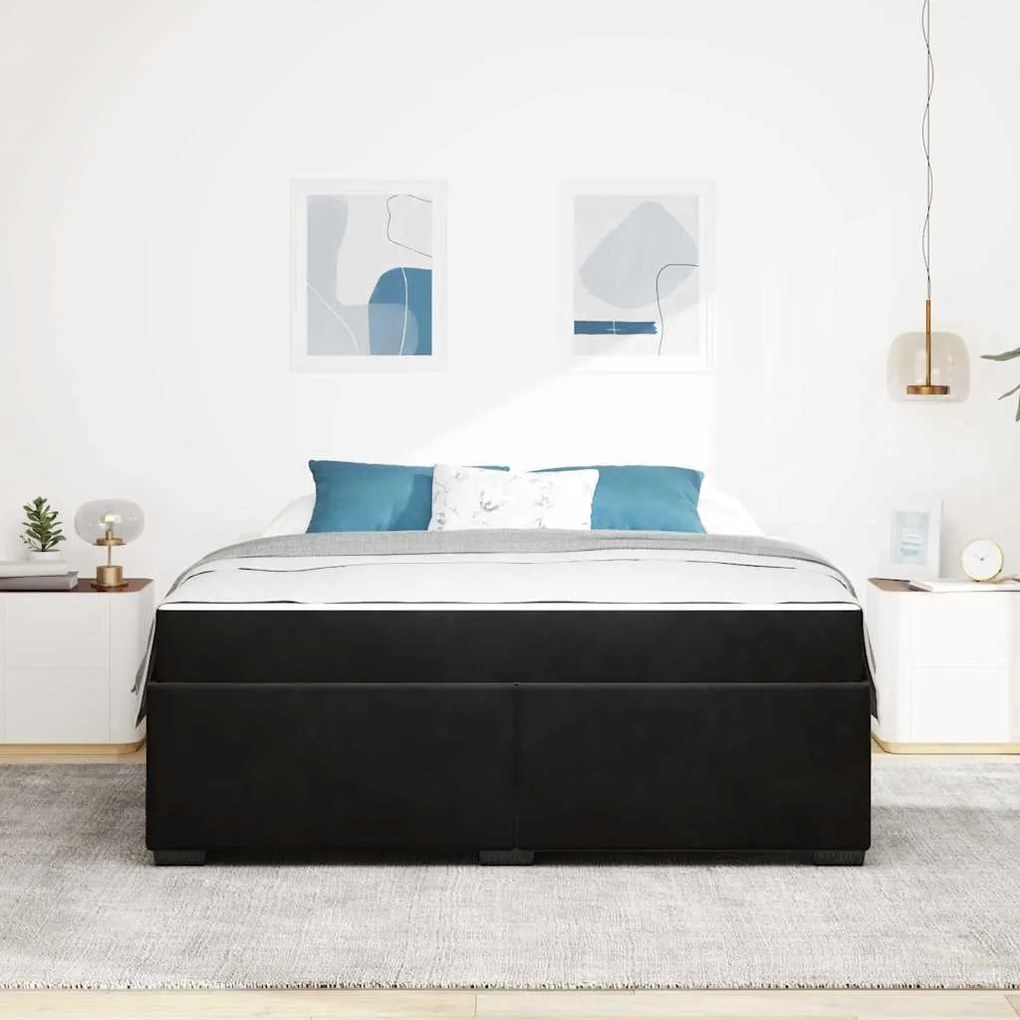 vidaXL Σκελετός Κρεβατιού Άλλο Μαύρο 180 x 200 cm Βελούδο