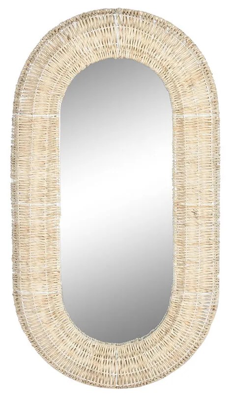 Τοίχο καθρέφτη Home ESPRIT Φυσικό 68 x 7,5 x 128 cm 69 x 8,5 x 128,5 cm