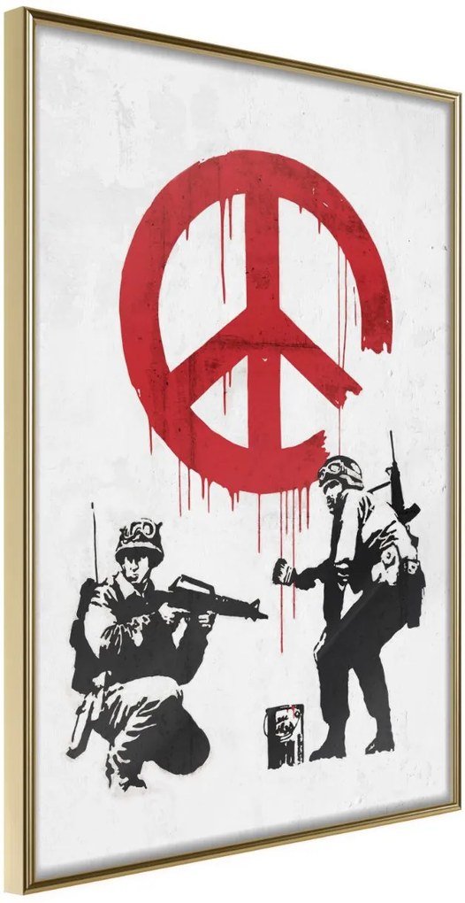 Αφίσα - Banksy: CND Soldiers II - 20x30 - Χρυσό - Χωρίς πασπαρτού