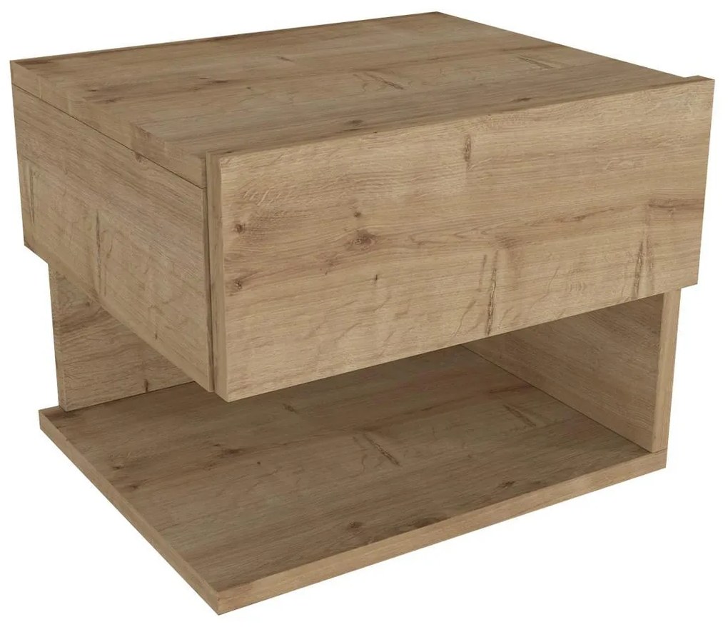 Κομοδίνο ABELL Φυσικό Μοριοσανίδα/Μελαμίνη 40x35x32cm - ART-14410294