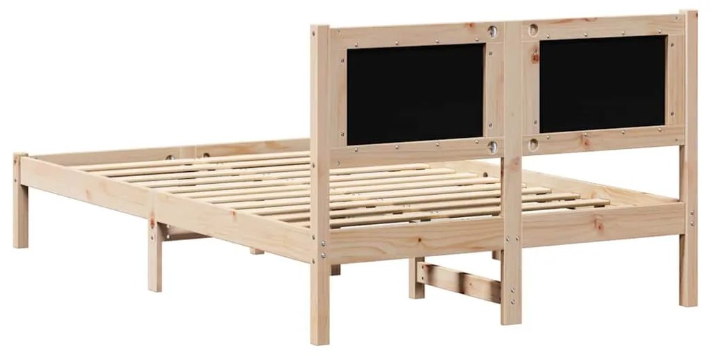 vidaXL Σκελετός Κρεβατιού Μαύρο 120 x 190 cm Στερεά ξυλεία πεύκου