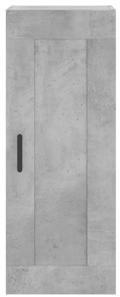vidaXL Ντουλάπι Γκρι Σκυροδέματος 34,5x34x180 εκ. Επεξεργασμένο Ξύλο