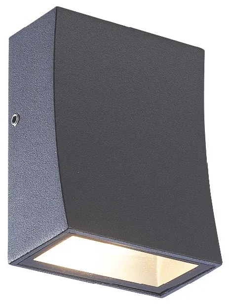 LED HP WALL LUMINAIRE 3W 110LM 89° 230V AC 3.000K DARK GREY CRI80 IP65 30.000HRS ACA LG1041G