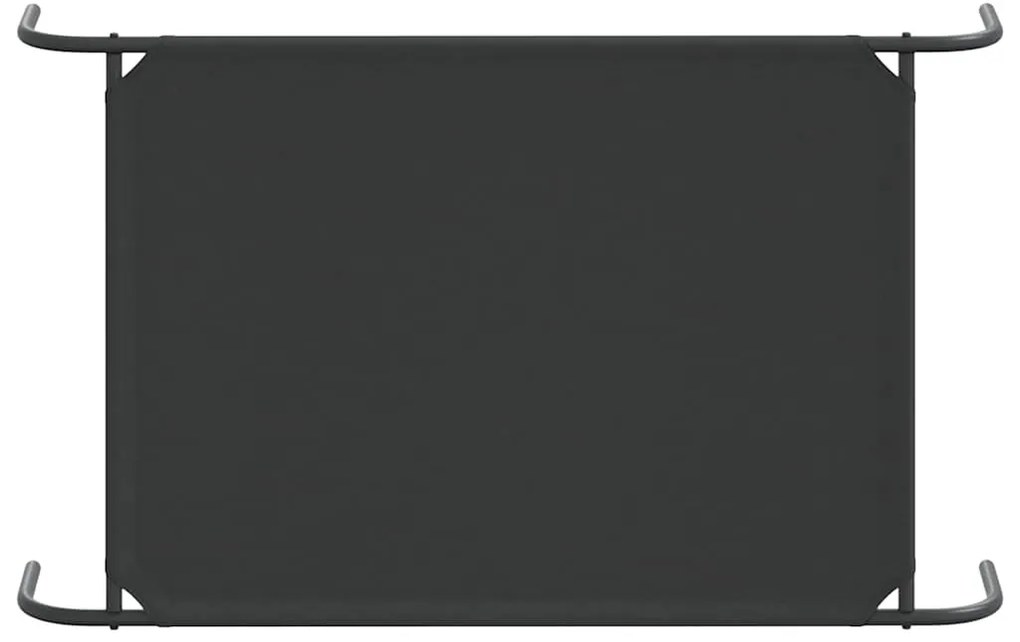 vidaXL Ανυψωμένο κρεβάτι σκύλου μαύρο 110x65x20 cm ύφασμα Οξφόρδης