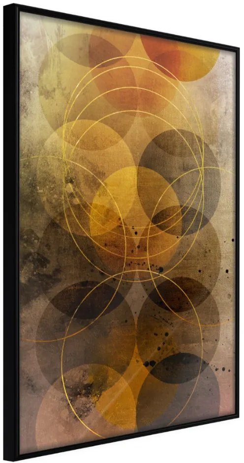 Αφίσα - Golden Circles - 20x30 - Μαύρο - Χωρίς πασπαρτού