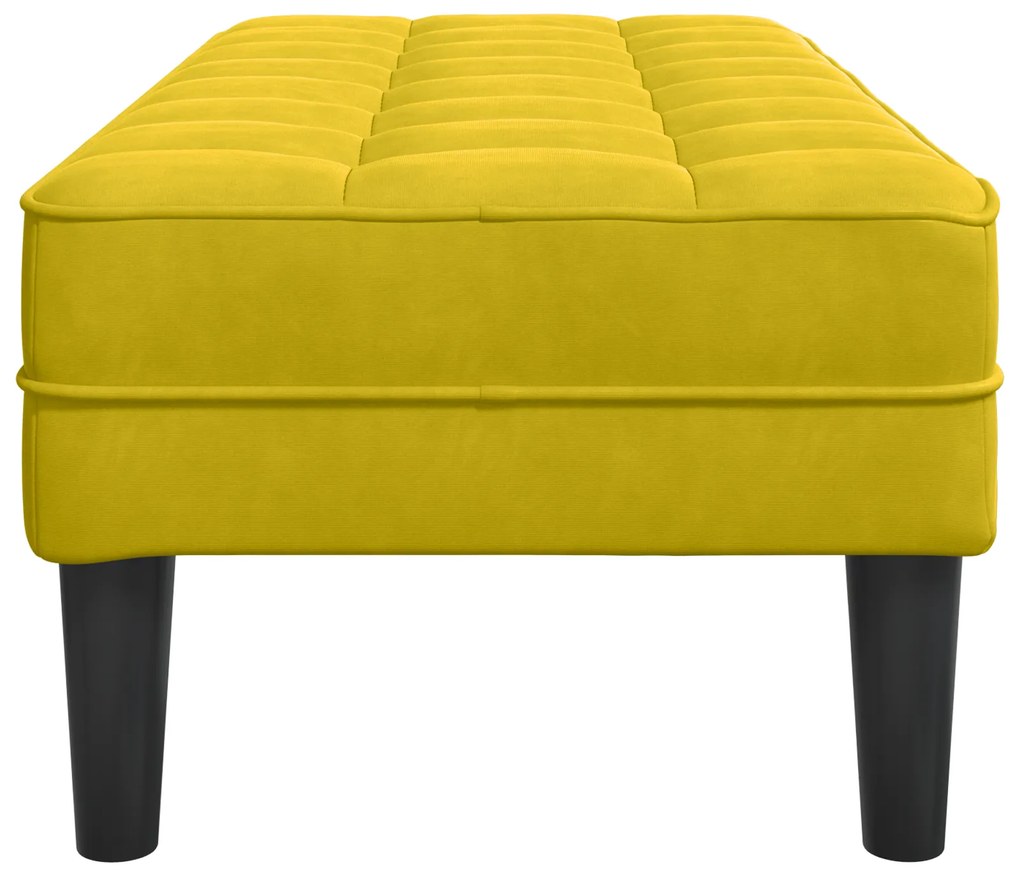 vidaXL Πάγκος Κίτρινος 113x57x39 εκ. Βελούδο