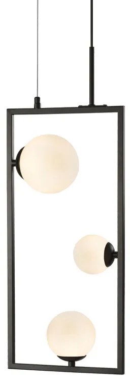 Φωτιστικό Οροφής Τρίφωτο Aca Quadro OD91253PB Black