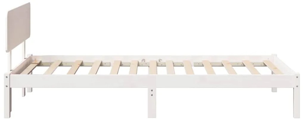 vidaXL Σκελετός Κρεβατιού με κεφαλάρι Λευκό 75 x 190 cm