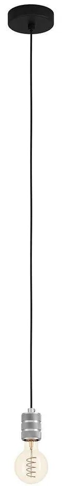 Φωτιστικό Οροφής Yorth 43802 Φ5x150cm 1xΕ27 40W Silver-Black Eglo Steel