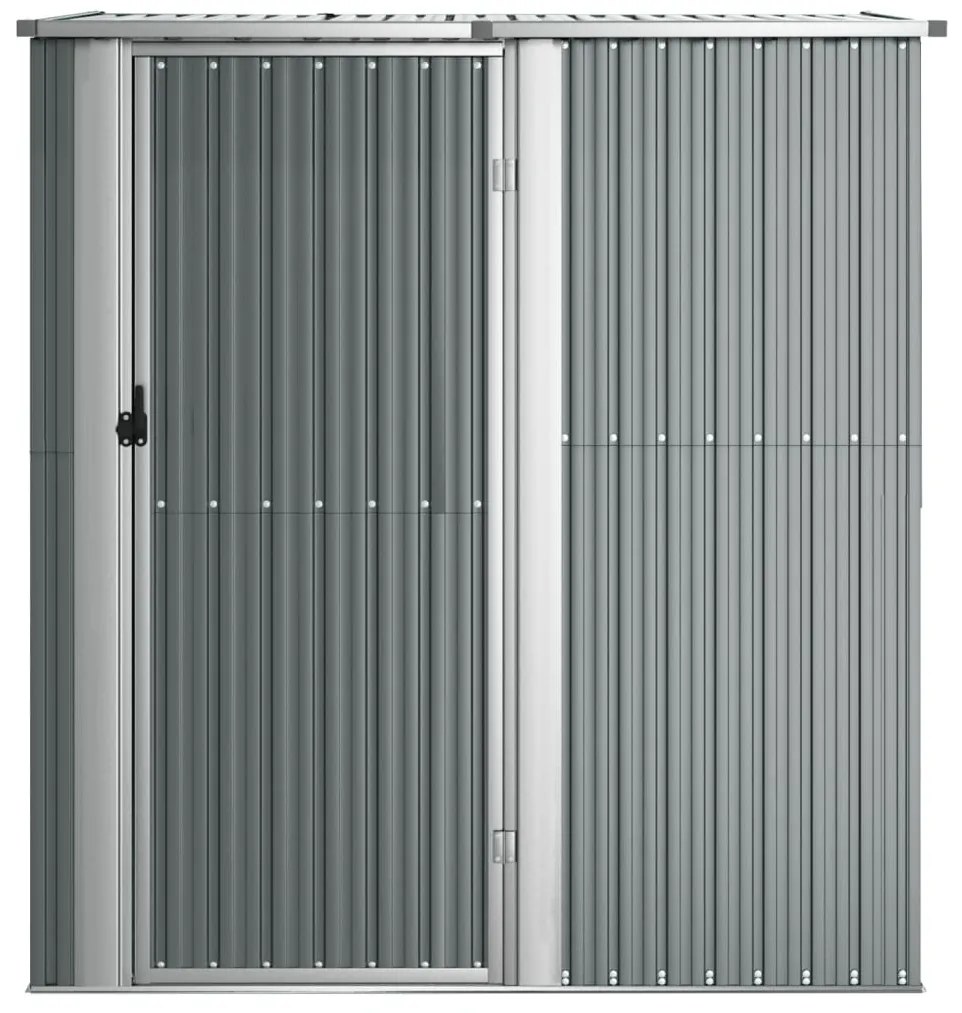 vidaXL Αποθήκη Κήπου Γκρι 180,5 x 97 x 209,5 εκ. από Γαλβαν. Ατσάλι