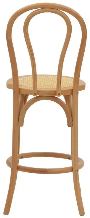 Σκαμπό μπαρ Thonet φυσικό ξύλο οξιάς-έδρα φυσικό rattan 41x50x105εκ 41x50x105 εκ.