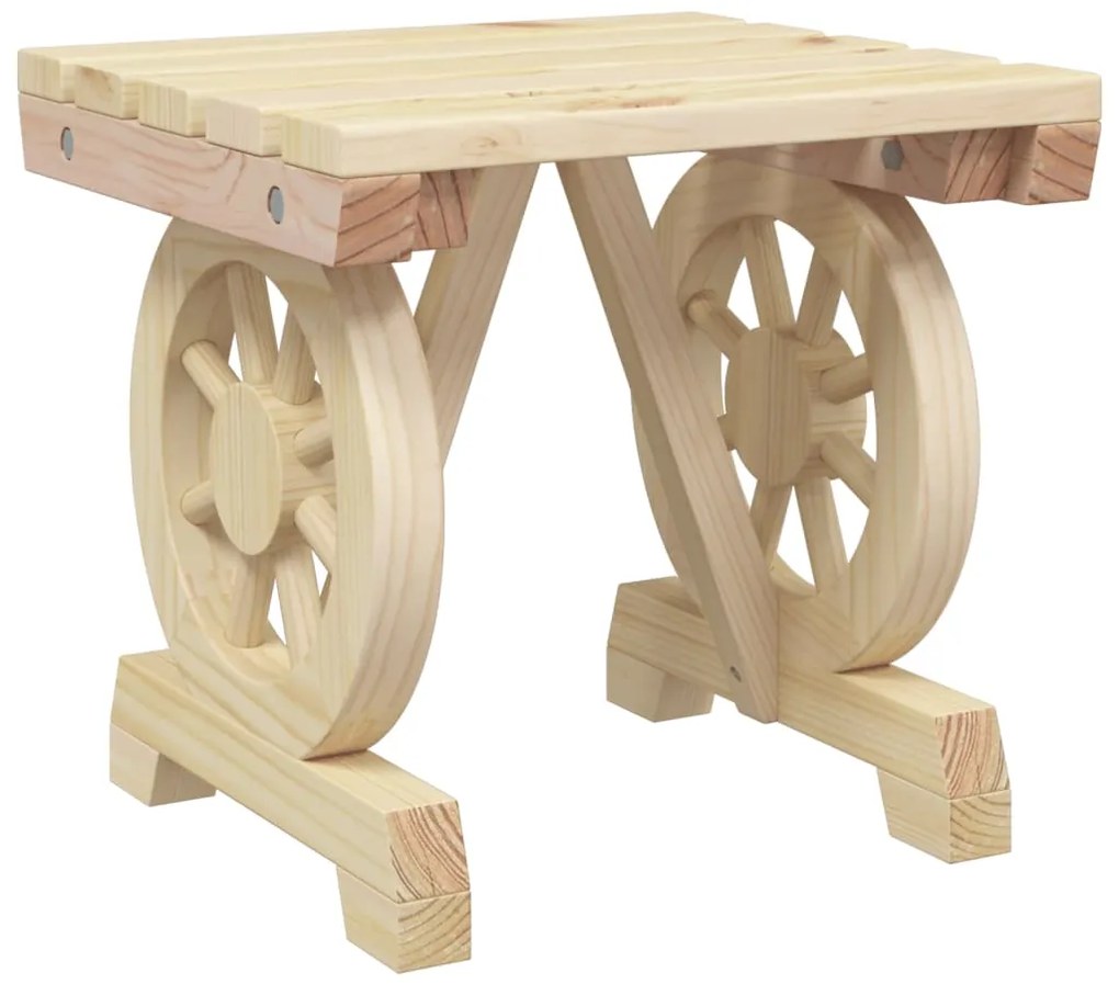 vidaXL Υποπόδιο Κήπου 40 x 36,5 x 38,5 εκ. από Μασίφ Ξύλο Ελάτης