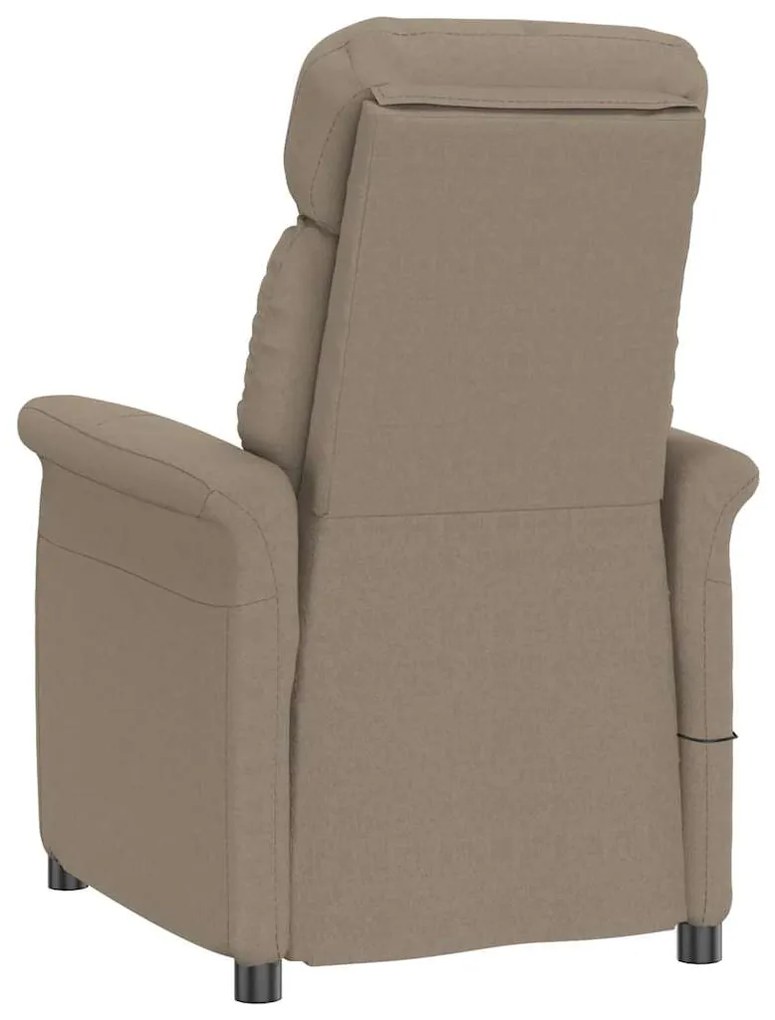vidaXL Καρέκλα μασάζ με μαξιλάρι Taupe 70.5 x 96.5 x 95 cm ύφασμα