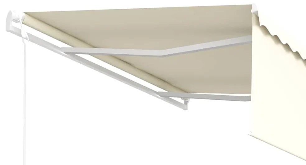 vidaXL Τέντα Συρόμενη Αυτόματη με Σκίαστρο Κρεμ 4 x 3 μ.