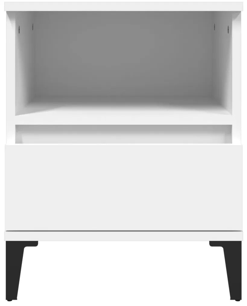 vidaXL Κομοδίνα 2 τεμ. Λευκά 40 x 35 x 50 εκ.
